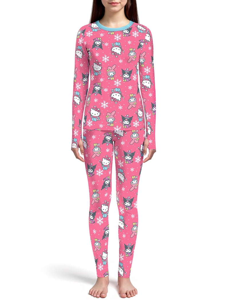 Climateright By Cuddl Duds Hello Kitty Girls Thermal Set, Sizes XS
