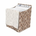 thumbnail image 3 of Brown Floral Washer Cover, Blooming Blossoms Petals Birth of the Season Illustration, Suitable for Dryer and Washing Machine, 29" x 28" x 40", Pale Taupe White and Umber, by Ambesonne, 3 of 3