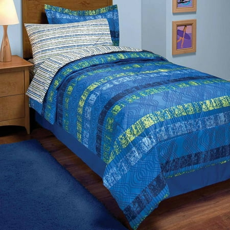 In Style Surf Stripe Bed in a Bag Bedding Set - Walmart.com