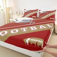 thumbnail image 3 of Feelyou Athlete Helmet Kids Full Size Sheets, Est Sleep Football Bed Sheets, Modern Soccer Sports Player Sheet Sets, 4 Pieces, 3 of 7