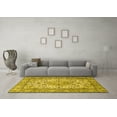 thumbnail image 3 of Ahgly Company Indoor Square Medallion Yellow Traditional Area Rugs, 6' Square, 3 of 4