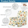 thumbnail image 5 of FKELYI Colorful Dog Paw Print Reclining Chair Slipcover 4 Pcs Stretch Recliner Cover Fitted Sofa Couch Cover with Pocket Anti-Dust Furniture Protector for Armchair, 5 of 7