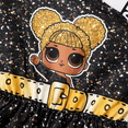 thumbnail image 4 of L.O.L. SURPRISE! Girls Dresses One Shoulder Black Sequins Party Outfits Doll Fashion Sizes 5-12, 4 of 6