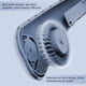 thumbnail image 3 of Ventilador eléctrico Ventilador de cuello portátil Ventilador sin aspas 360 ° Flujo de aire de refrigeración Mini ventilador sin aspas recargable por USB 3 velocidades Manos libres Ventilador persona Abody Ventilador eléctrico, 3 of 7