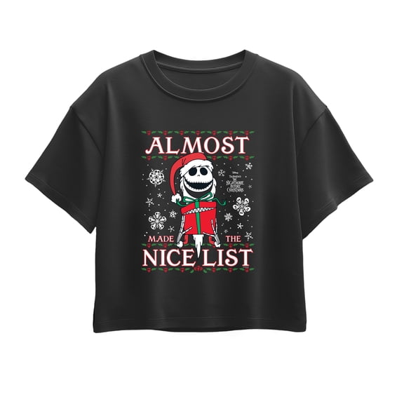 Nightmare Before Christmas - Jack Nice List - Youth Girls Boxy T-Shirt