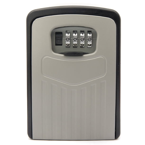 Caja de seguridad para llaves con código numérico de 4 dígitos Combinación de contraseña ajustable Caja de seguridad premium para exteriores Oficina en el hogar Garaje Escuela Gimnasio kaili Sencillez