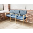 thumbnail image 4 of Pemberly Row Waiting Reception 3 Seat Tandem Seating Wood Frame in Blue, 4 of 5
