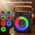 thumbnail image 5 of JAUYXIAN Karaoke Machine for Adult, Bluetooth Speaker with 2 Microphones for Party, Portable Home Singing Speaker with RGB Light, Easy Control, Stereo Sound, 5 of 10