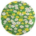 thumbnail image 3 of Floral Colorful Flower Round Small Area Rug, Print Non Slip Washable Floor Mat, Soft Throw Rug for Living Room, Powder Room Entryway, Bathroom, Bedside, 3 of 6
