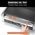 thumbnail image 4 of VEVOR Commercial Panini Grill, 1800W Electric Sandwich Panini Maker, Stainless Steel Sandwich Press Grill, Panini Grill with Temp Control & 14"x9" Full Flat Enamel Plate, for Hamburger Steak Bacon, 4 of 8