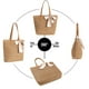thumbnail image 5 of Bolsa de playa iSamzan grande tejida a mano de paja con bolsillo con cremallera, 5 of 9