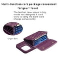 thumbnail image 2 of ELEHOLD Crossbody Wallet Case for iPhone 12 / iPhone 12 Pro, Soft PU Leather Card Holder Magnetic Flip Folio Purse Case 6.1 Inch,Purple, 2 of 6