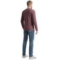 thumbnail image 6 of SPEEDRUN Men's Long Sleeve Henley Shirts Button Placket Leisure Casual Shirt Basic T-Shirt Stand-Up Collar Summer Henley Shirt Wine Red 2XL, 6 of 8