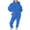 Blue, variant on Prolriy Sweatsuits for Women Ladies' Solid Color Sweater Casual Suit Sportswear Long Sleeved Trousers Two Piece Set Womens 2 Piece Outfits White M