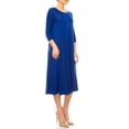 thumbnail image 3 of Women's A-Line Long Dress with 3/4 Sleeves and Relaxed Round Neckline, 3 of 7