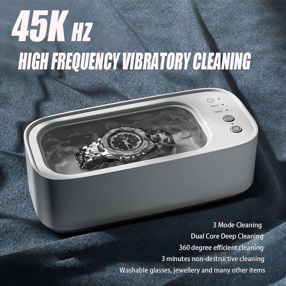 Ultrasonic Jewelry Cleaner Machine,DFITO 15W 500ML Professional Sonic Jewelry Cleaner for Glasses, Jewelry, Watch