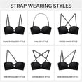 thumbnail image 5 of longantii Strapless Front Closure Push Up Bra, Padded Wireless Lift, Non-Slip Grip, Seamless Comfortable Tube Jelly Bra for A-C Cups(75A,Medium), 5 of 5