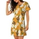 thumbnail image 2 of Fotbe White Floral and Butterflies Bata de Dormir para Mujer con Estampado, Camisón de Algodón de Manga Corta, Ropa de Dormir Casual, 2 of 6