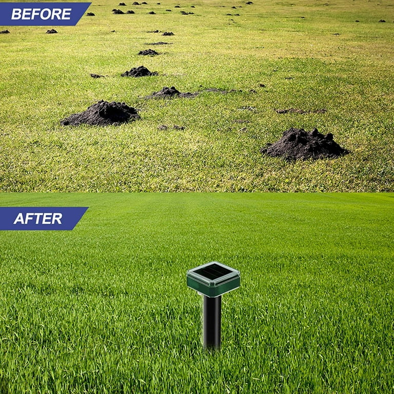 Pack Of Solar Mole Repellent Ultrasonic With Mini Shovel, 49% OFF