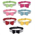 thumbnail image 2 of EIMELI [Big Clear!]Cute & Good-Looking  Soft Leather Dog & Cat Collar & Leash Set - Rhinestone Flocking Sparkly Crystal Diamonds Studded - Cute Double Bowknot - Perfect For the Show, 2 of 7