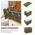 thumbnail image 2 of Yayeee Collapsible Cube Storage Bin with Lid Fabric Closet Decorative Basket with Handles, Brown Floral Rabbits Pattern, 2 of 7