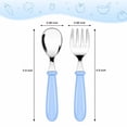 thumbnail image 2 of Stcellnmex 6 Pieces Colored Stainless Steel Fork and Spoon Silverware Set Round Handle Flatware Dishwasher Safe for Home Restaurant Kitchen, 2 of 7