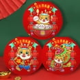 thumbnail image 4 of Lohuatrd 2Pcs 30CM Dragon Year Paper Lantern 2024 Year of Dragon Chinese New Year Spring Festival Handmade Folding Hanging Round Red Lantern Holiday Decoration, 4 of 8