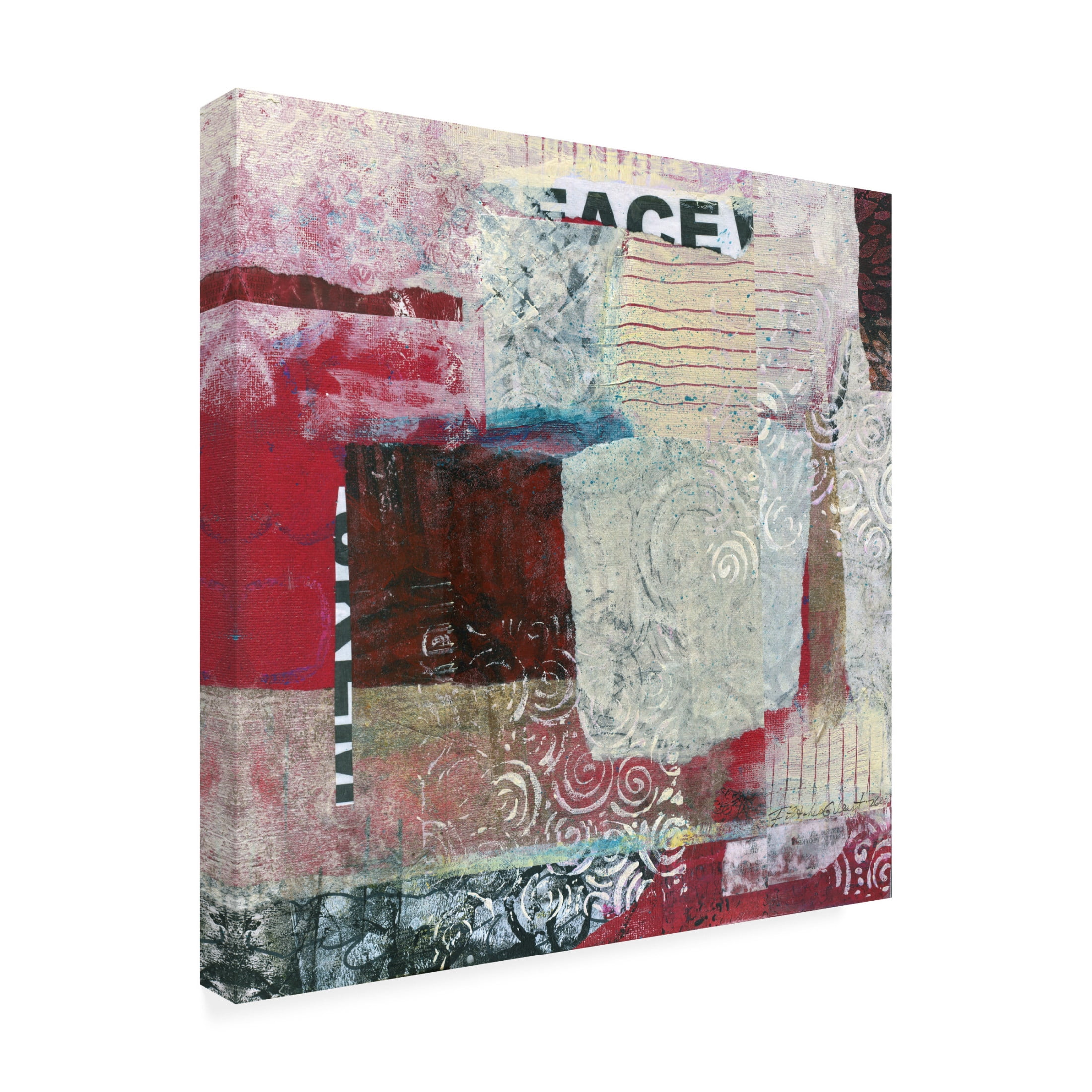Canvas Wall Art - Fiona Stokes Gilbert 'Peace 2' Wall Art for Living Room, Bedroom, or Office Décor by Trademark Fine Art - 35 x 35 Inches