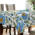 thumbnail image 4 of Coolnut Raster Floral Fabric Square Tablecloth - Waterproof and Wrinkle-Resistant Table Cloth 60x60 Inch Table Cover for Indoor & Outdoor Dining House Decor, 4 of 7