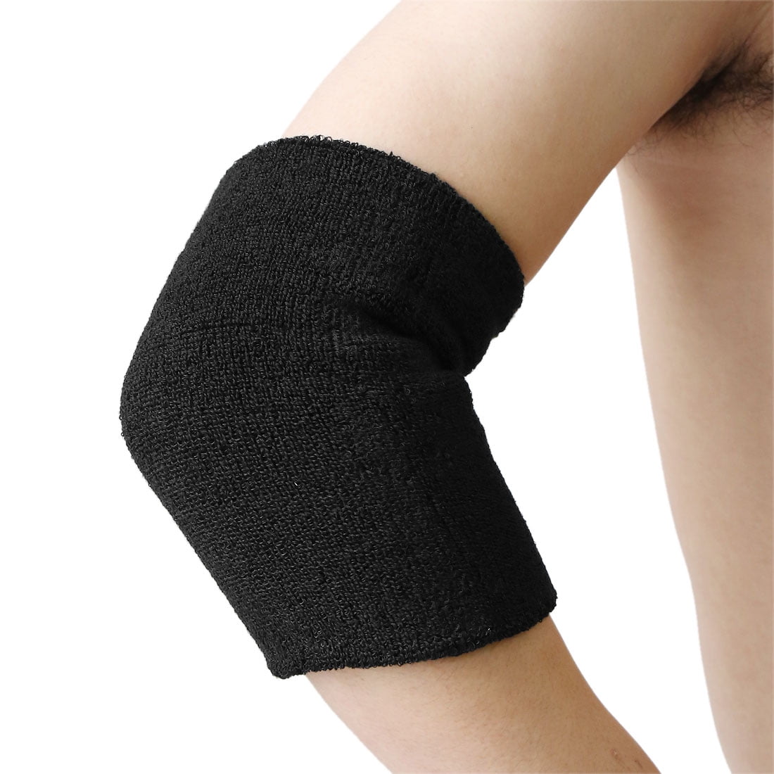 Black Cotton Towel Warm Elbow Sleeve Arm Protect Pad Joint Protector