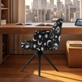 thumbnail image 3 of Xoenoiee Moon Star Print Stretch Curved Back Dining Chair Covers with Armrest, Accent Dining Chairs Covers Slipcovers with Arms, Swivel Armchair Cover Protector, Vanity Bar Stool Seat Covers, 3 of 7