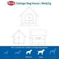 thumbnail image 3 of TRIXIE Cottage Weatherproof Outdoor Wooden Dog House Raised Floor for Large Dogs, Brown, 3 of 7