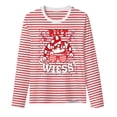 thumbnail image 4 of Womens T Shirts 2026 Striped Carnival T Shirt Colorful Festival Graphic Tee Casual Long Sleeve Top For Party Celebration Trendy Flowy Tees, 4 of 4