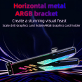thumbnail image 3 of Computer GPU Bracket, Made Of Plastic And Aluminum Alloy, With A Broken Diamond Glowing Design ARGB, 3-PIN Interface. ARGB 1PC, 3 of 6