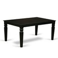 thumbnail image 4 of East West Furniture  Dining Set- a Rectangle Dining Table and Linen Fabric Kitchen Room Chairs, Black Pieces Option) LGPF5-BLK-C 5-Piece 4, 4 of 5