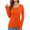 Orange-XL, variant on Women's Long-Sleeved Round Neck Rayon Slim Fit Stretch Base Layer T-Shirt Top