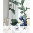 thumbnail image 6 of Blueberry Spring Leaves Sheer Curtains 84 Inch Length 2 Panels Set for Living Room/Bedroom, Farmhouse Botanical Branches Kitchen Curtains Grommet Semi-Sheer Curtains Window Treatments 42"x84"x2, 6 of 7