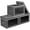 Dark Grey, variant on Storage Bins with Lids - Small Fabric Organizers with Window, Collapsible Storage Bins for Clothes, Decorative Closet Organizers for Towels, Tshirt, 3 Pack, Dark Grey