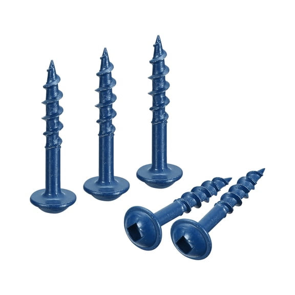 #8x1" Pocket Hole Screws, 150 Pack Square Drive Self Tapping Wood Screws, Blue