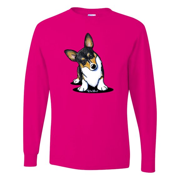 Inktastic Tri Color Corgi Long Sleeve T-Shirt