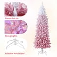 thumbnail image 6 of Huisuilinss Prelit Artificial Christmas Tree,Gradient Pre-Lit Pencil Christmas Tree,Snow Flocked Christmas Tree With Warm White Lights,Foldable Base,Holiday Decoration For Home Office Party, 6 of 9