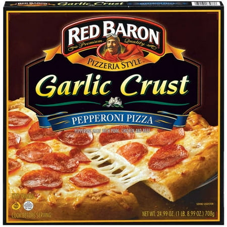 Red Baron: Pizzeria Style Garlic Crust Pepperoni Pizza, 24.99 oz
