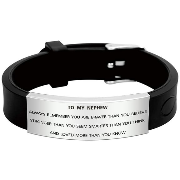 FALOGIJE Inspirational Bracelet To My Nephew Birthday Gifts Love from Aunt Uncle