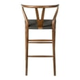 thumbnail image 3 of Pemberly Row Danish Design Bar Height Stool in Walnut and Black, 3 of 7