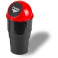 thumbnail image 1 of KAIYANG Mini bote de basura para coche, pequeño bote de basura automático portátil con tapa, para el hogar, la oficina y el coche, color negro y rojo, 1 of 5