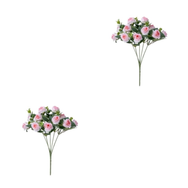 Injueey Ramo de flores rosas de eucalipto artificial de flores falsas Type2 NO2