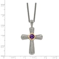 thumbnail image 2 of 14K Two-Tone Gold necklace Gemstone Yellow Amethyst Cushion Purple 18 in 3 mm, 2 of 2