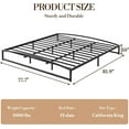 thumbnail image 2 of King Size Metal Bed Frame,Platform King Bed Frame with Arch Design,10 Inch Heavy Duty Strong Support Slats,Sturdy Mattress Foundation,Easy Assembly,No Box Spring Needed，Black, 2 of 8