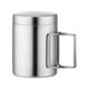 thumbnail image 3 of Taza de Camping de acero inoxidable, taza de Camping con asas plegables con tapa, tazas de Metal, taza de café, taza de té para viajes, senderismo, 200ml DYNWAVEMX Taza de senderismo, 3 of 8