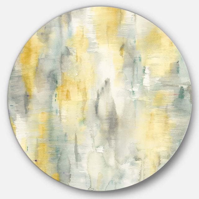 Designart 'Summer Shower' Glam Metal Circle Wall Art